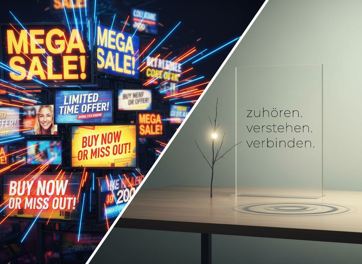 Unterschied zwischen austauschbarer Werbung und klarer Kommunikation